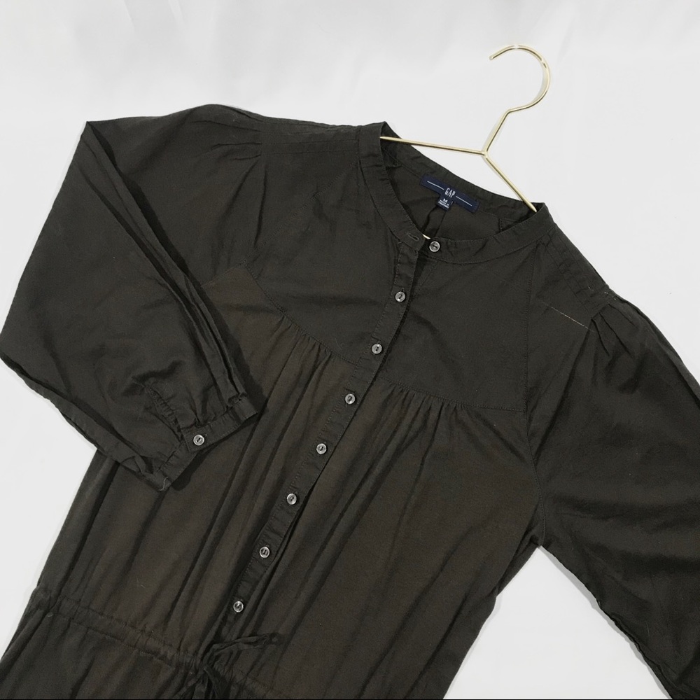 ❌SOLD❌ NWOT GAP Brown Tie-Waist Shirtdress - Picture 3 of 7
